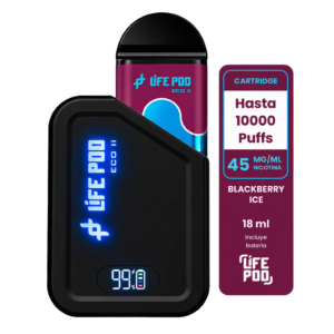 Kit Life Pod Eco II Blackberry Ice 10000 Puffs (5 Unidades)