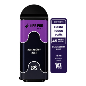 Life Pod Eco II Cartucho Blackbery Huls 10000 Puffs (5 Unidades)