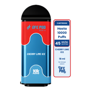 Life Pod Eco II Cartucho Cherry Lime Ice 10000 Puffs (5 Unidades)