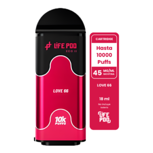 Life Pod Eco II Cartucho Love 66 10000 Puffs (5 Unidades)