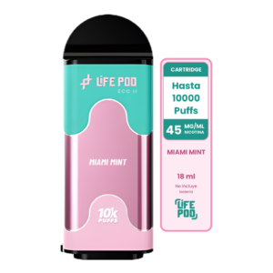 Life Pod Eco II Cartucho Miami Mint 10000 Puffs (5 Unidades)