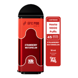 Life Pod Eco II Cartucho Strawberry Watermelon Ice 10000 Puffs (5 Unidades)