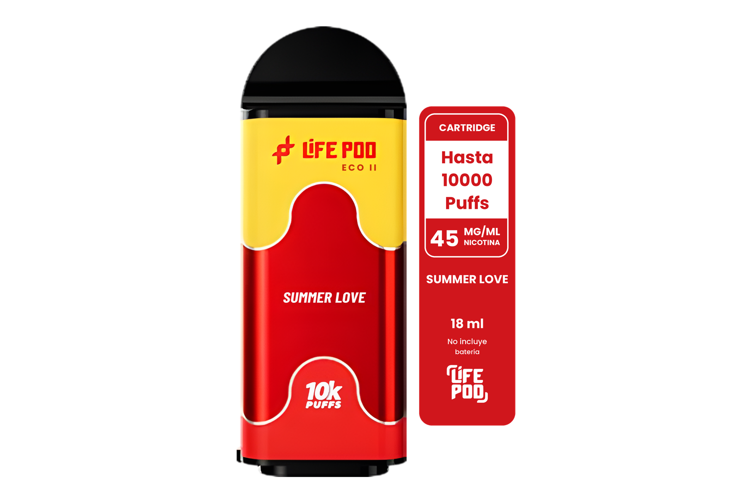 Life Pod Eco II Cartucho Summer Love 10000 Puffs (5 Unidades)
