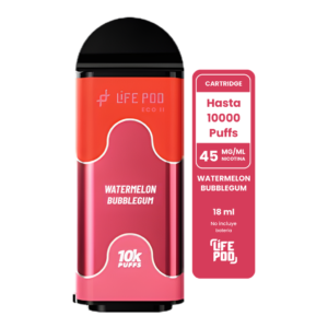 Life Pod Eco II Cartucho Watermelon Bubblegum 10000 Puffs (5 Unidades)