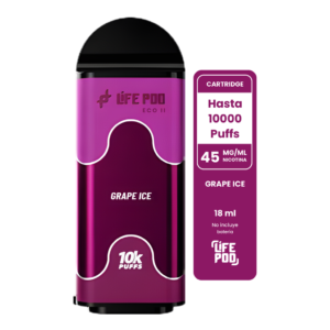 Life Pod Eco II Cartucho Grape Ice 10000 Puffs (5 Unidades)